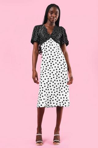 Polka dot 2024 flare dress