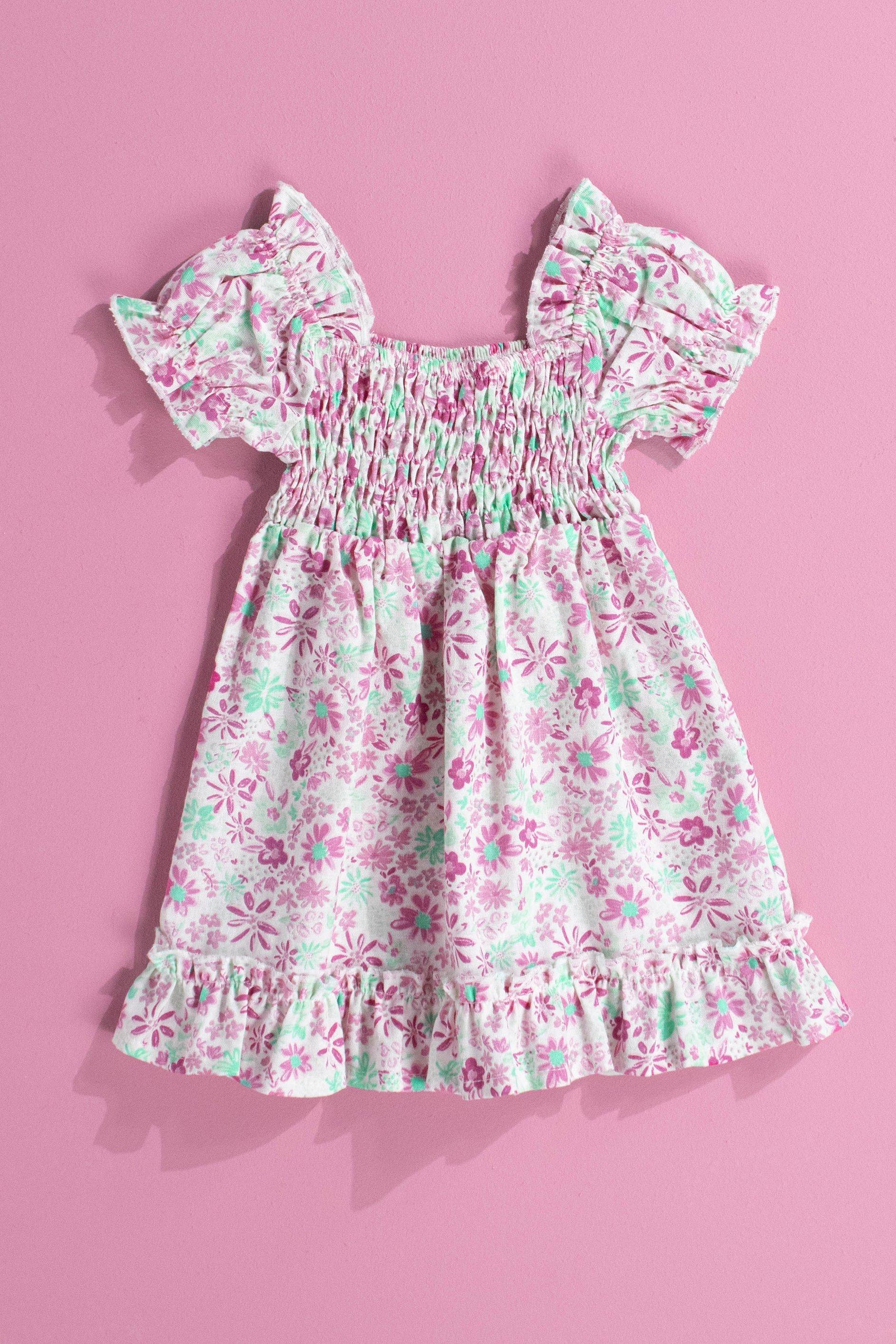 Girls Embroidered Fit and Flare Dress