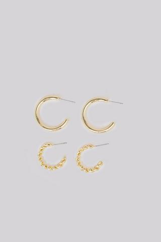 2 Pack Hoop Earrings