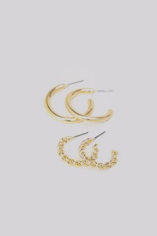 2 Pack Hoop Earrings