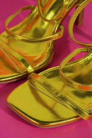 Metallic Strappy Stiletto