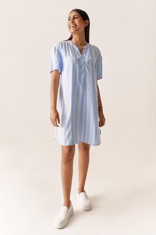 Stripe Henley Dress