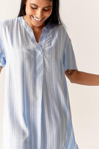 Stripe Henley Dress