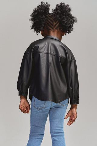 Pleather Shacket