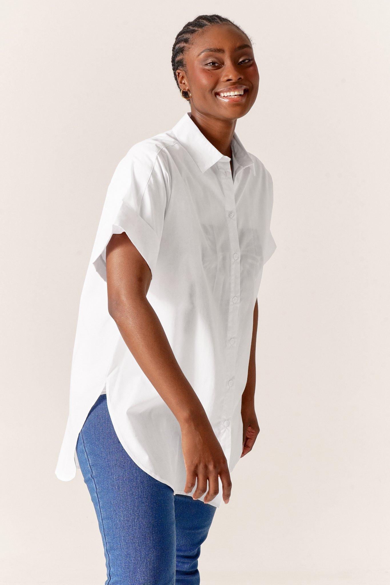 Cobalt Rush Oversize Poplin Shirt