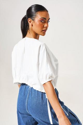 Poplin Boxy Top