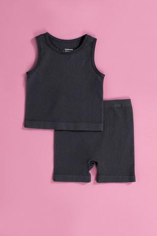 Seamless Tank Top And Cycle Shorts Set