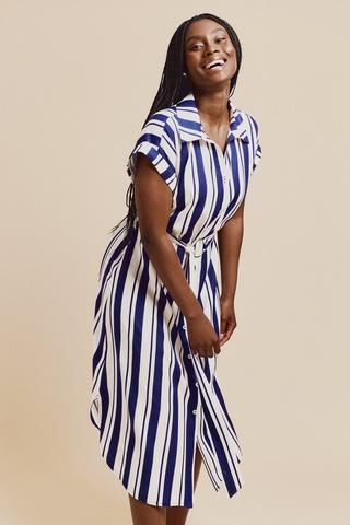 Short sleeve best sale long shirt dress