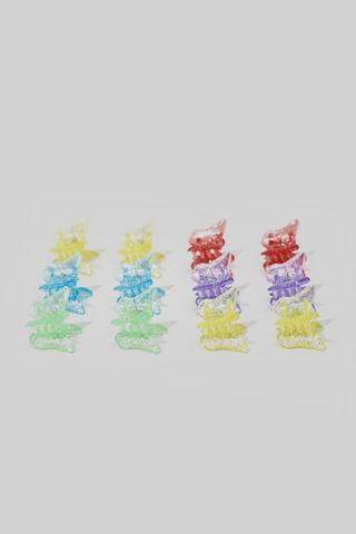 12 Pack Butterfly Hair Clip Set