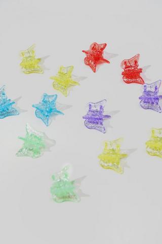 12 Pack Butterfly Hair Clip Set