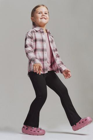 Ribbed Flare Leg Pants