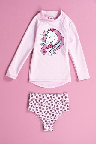 Unicorn Rashvest And Bikini Bottom Set