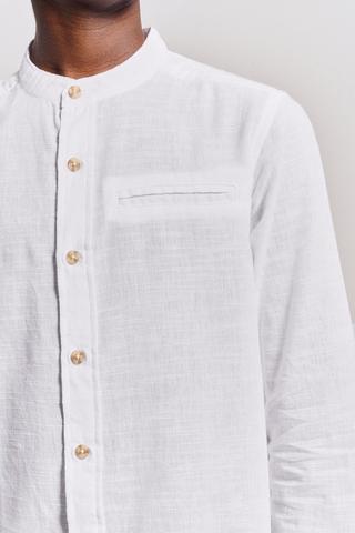 Long Sleeve Mandarin Collar Shirt