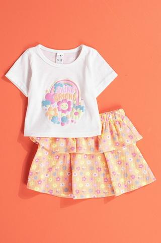 T-Shirt And Skirt Set
