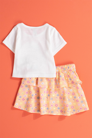 T-Shirt And Skirt Set