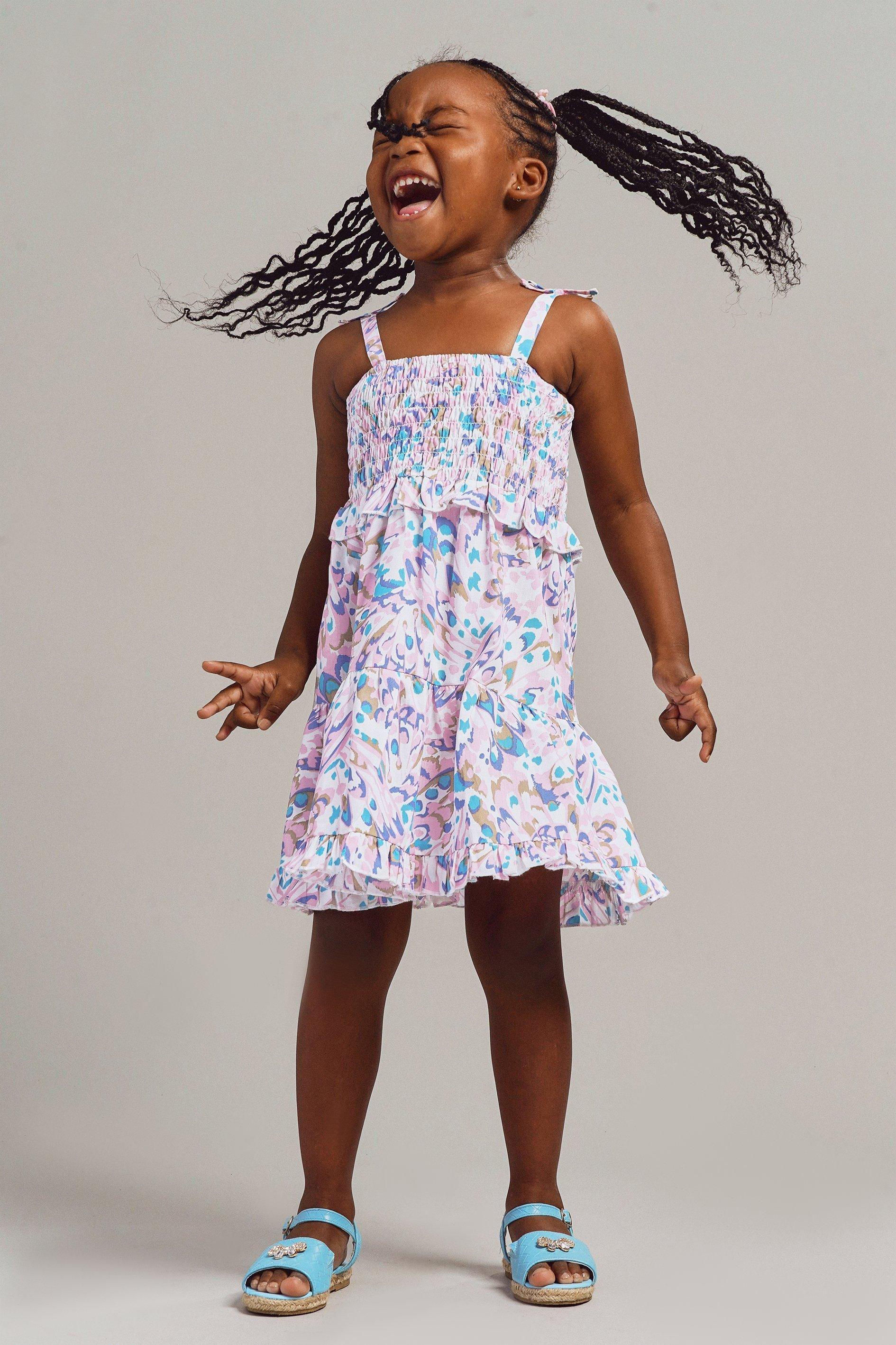 Black Smile Baby L/S Fit + Flare Dress main image 1