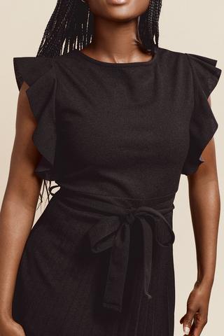 Pleated Midi Dress