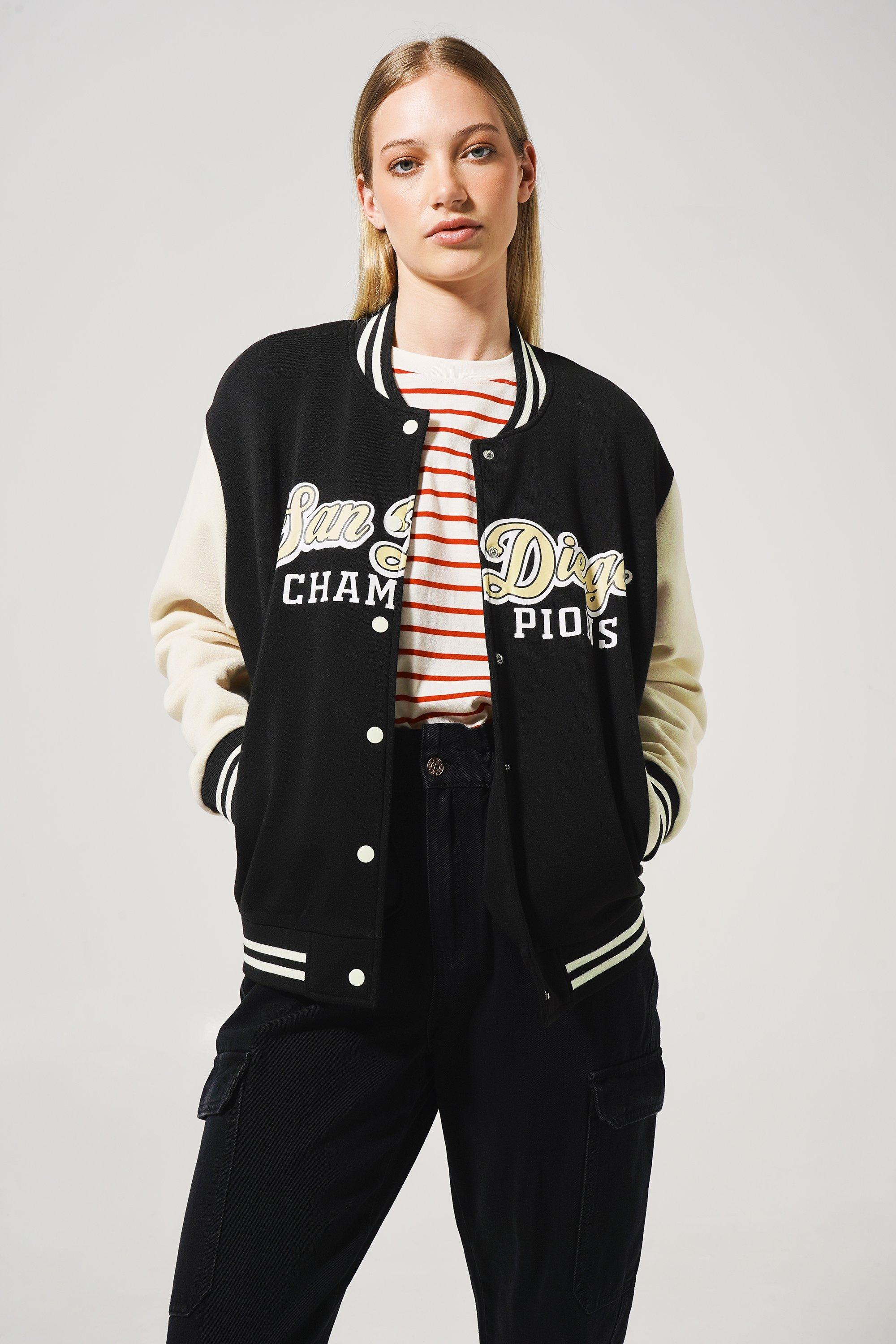 Dreams Varsity Jacket - Navy – N V L T Y