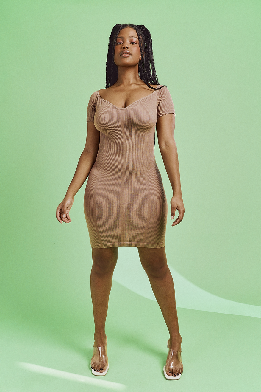 #60082 Curvy Bodycon Dress main image 1