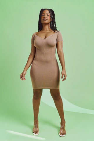 Seamless Dress - Brown - Ladies