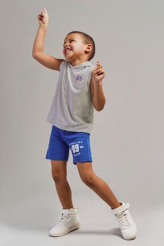Hooded Vest And Shorts Set