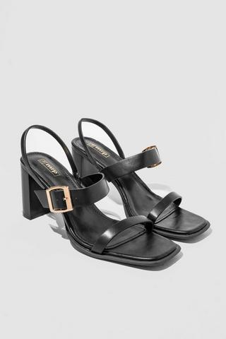 block heel ankle strap closed toe