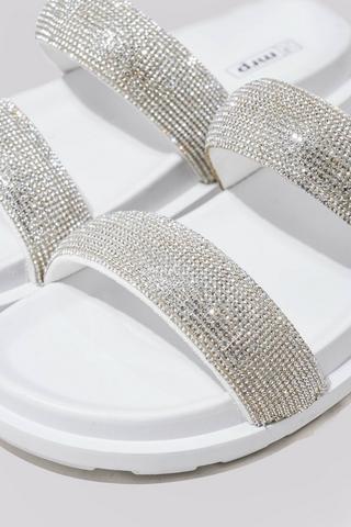 Double strap sandals online glitter