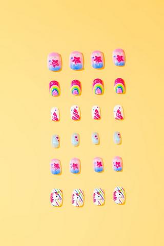 Rainbow Press On Nail Set
