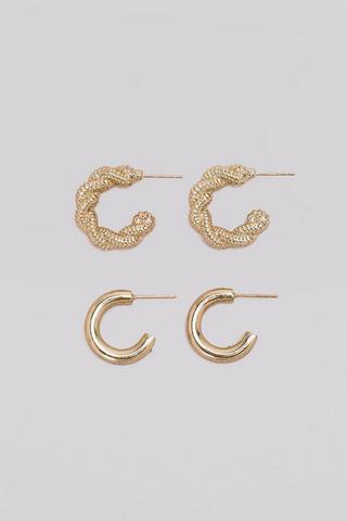 2 Pack Hoop Earrings