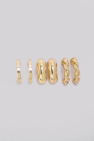 3 Pack Hoop Earrings