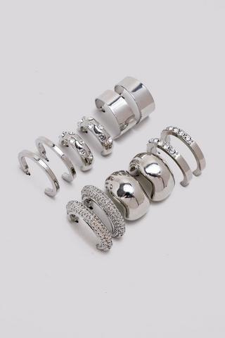 6 Pack Hoop Earrings
