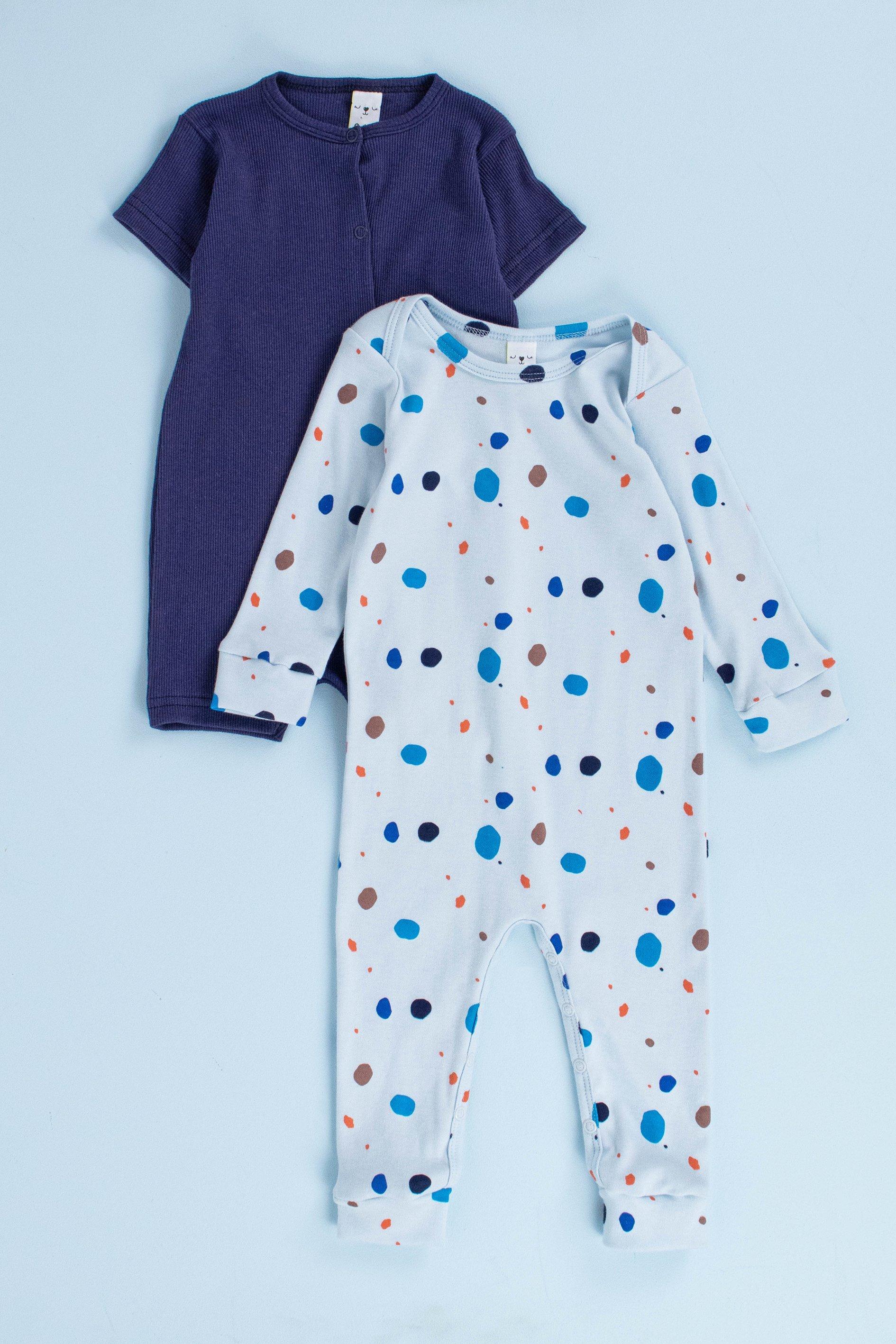 thumbnail image 2 of Tatty Teddy Baby Unisex 2-Pack Sleepsuits – 100% Cotton, Long Sleeve, 9-12 Months 2 of 6