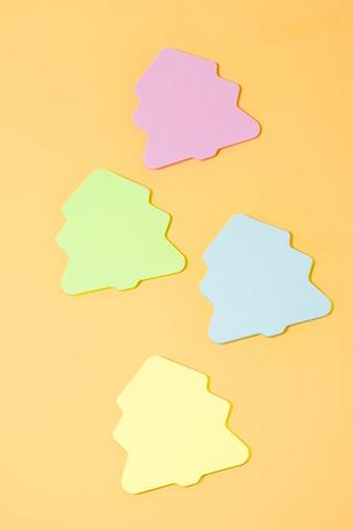 4 Pack Festive Sticky Notes - Tree
