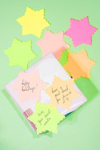 5 Pack Festive Sticky Notes - Snowflake