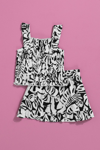 Sleeveless Top And Skirt Set