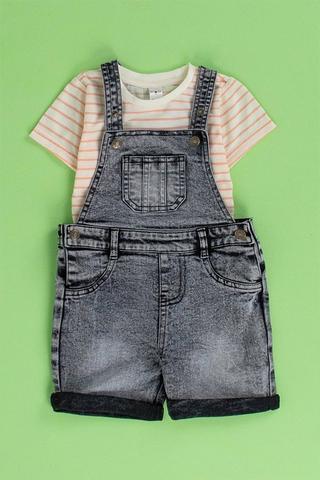 Dungaree And T-Shirt Set