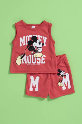 Mickey Mouse Vest And Shorts Set