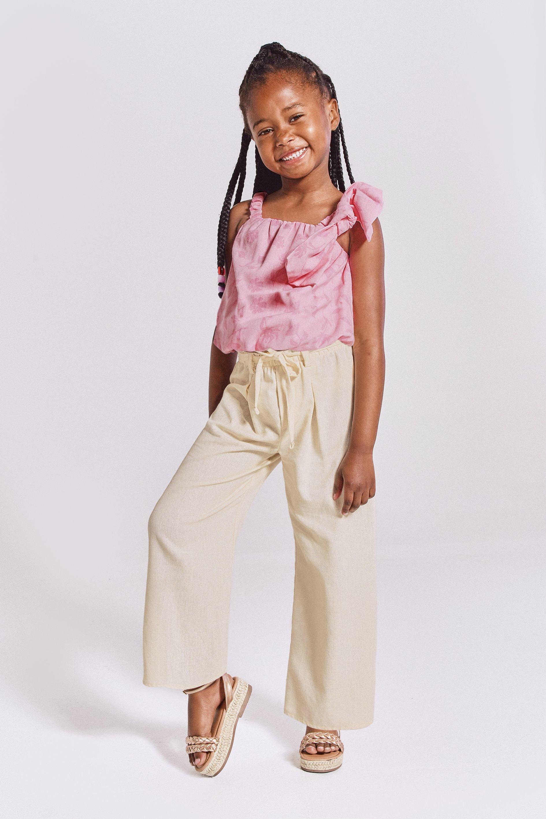 Girls hot sale linen pants