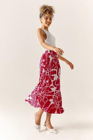 Satin Pleated Skirt