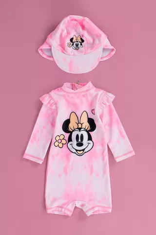 Minnie Mouse Swimming Costume And Cap Set