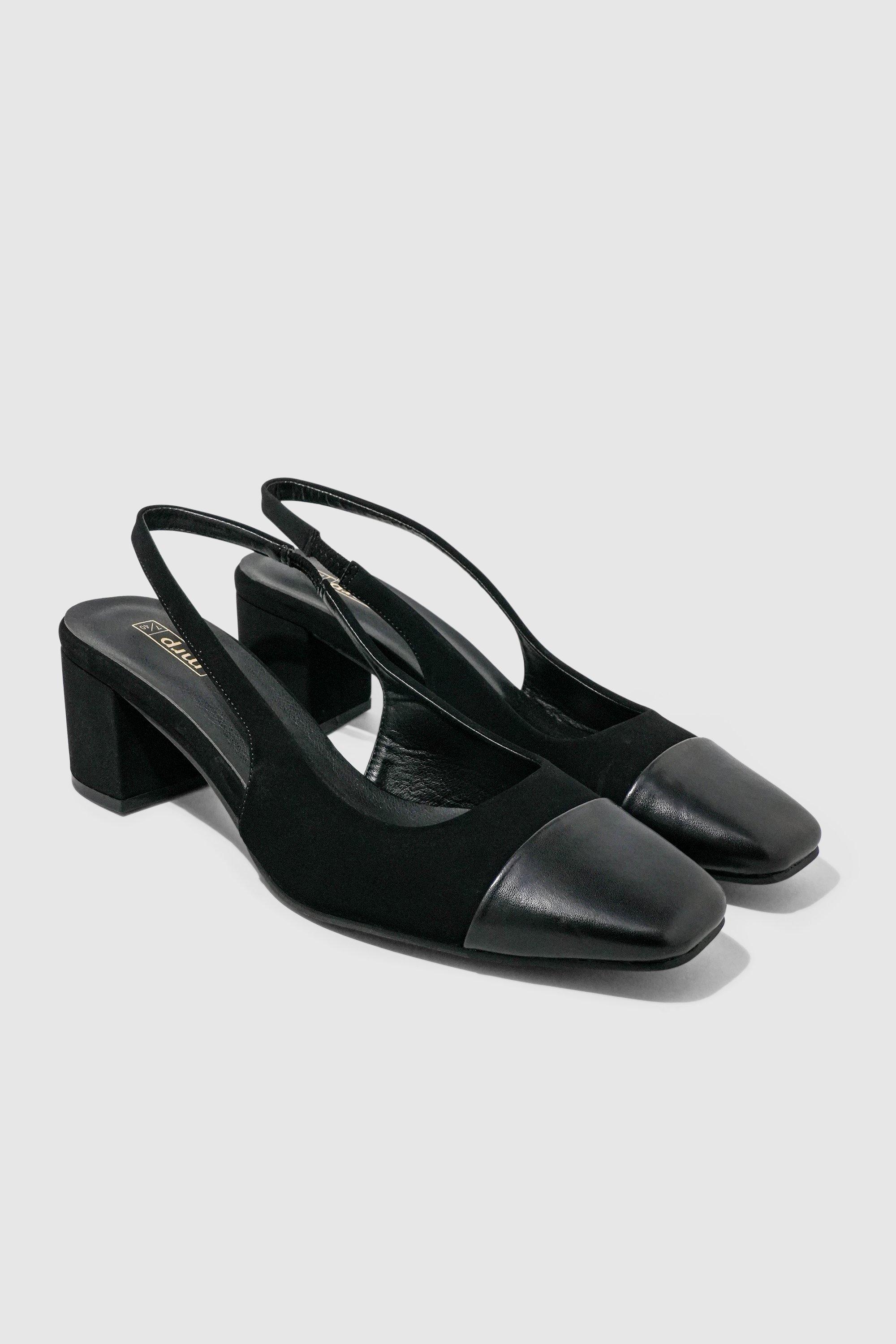 block slingback heels
