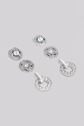 3 Pack Stud Earrings