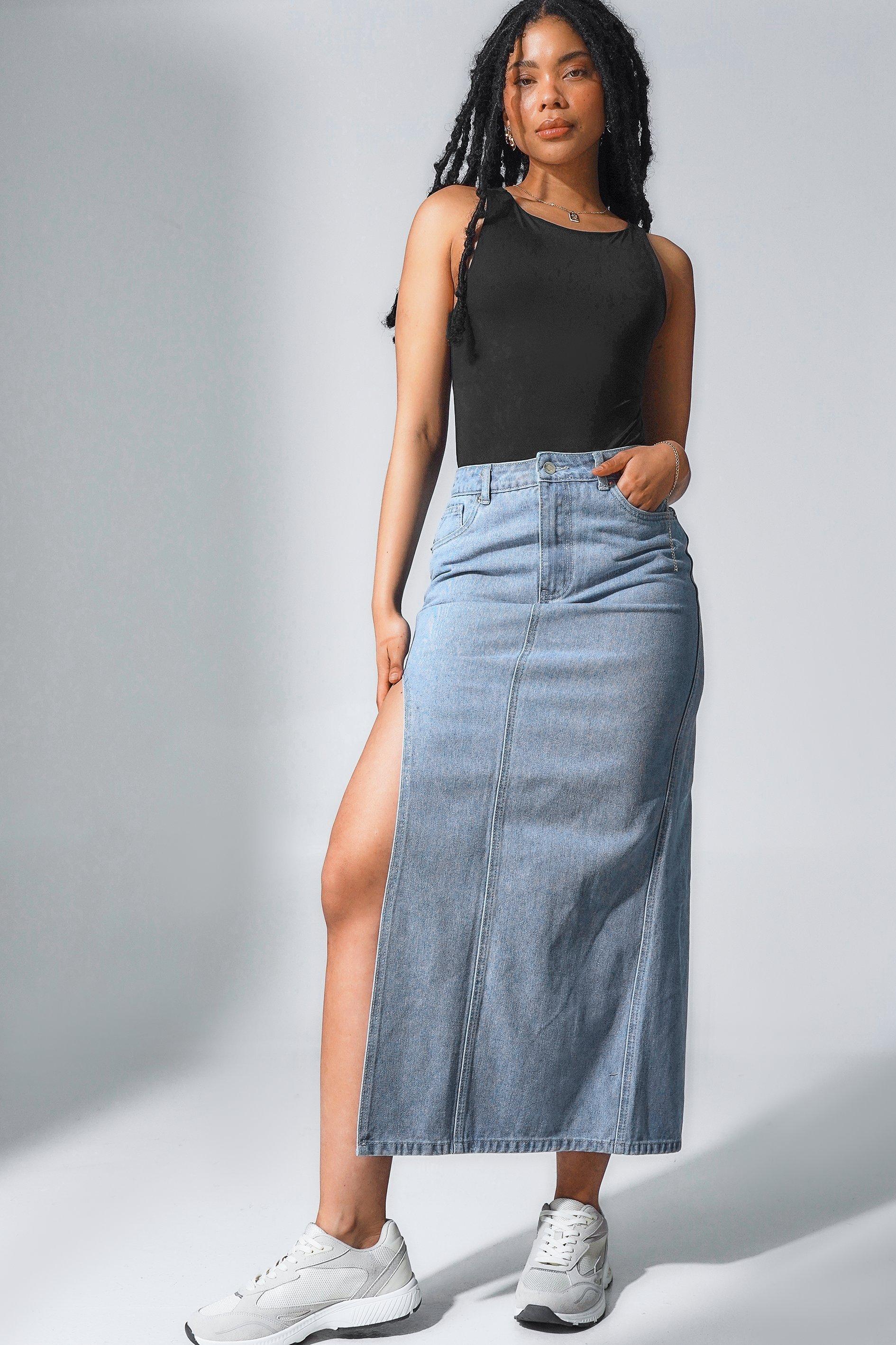 herlipto Mermaid Slit Denim Skirt 【お1人様1点限り】 - スカート