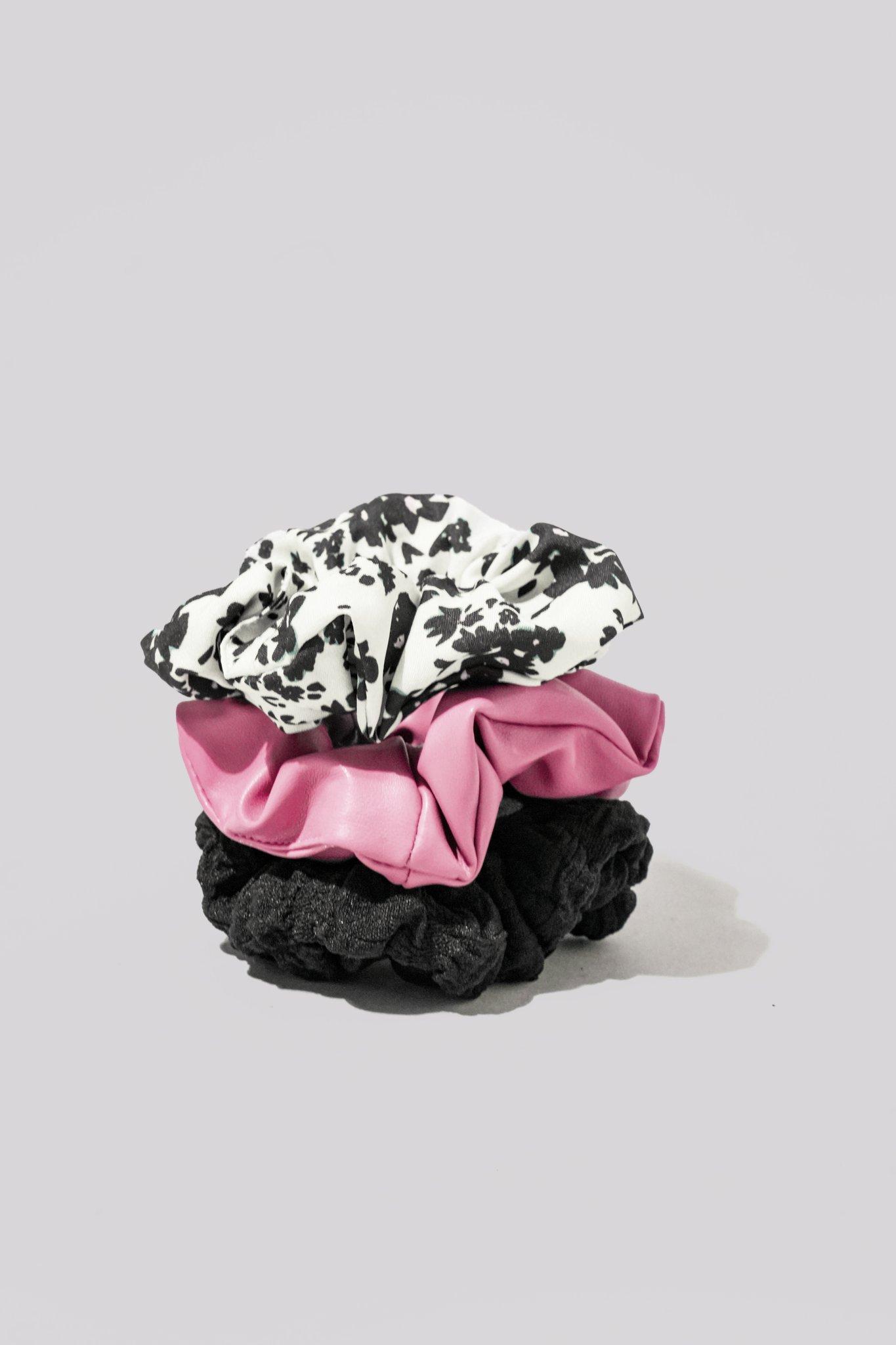 Set of 3 Soft Printed Scrunchies