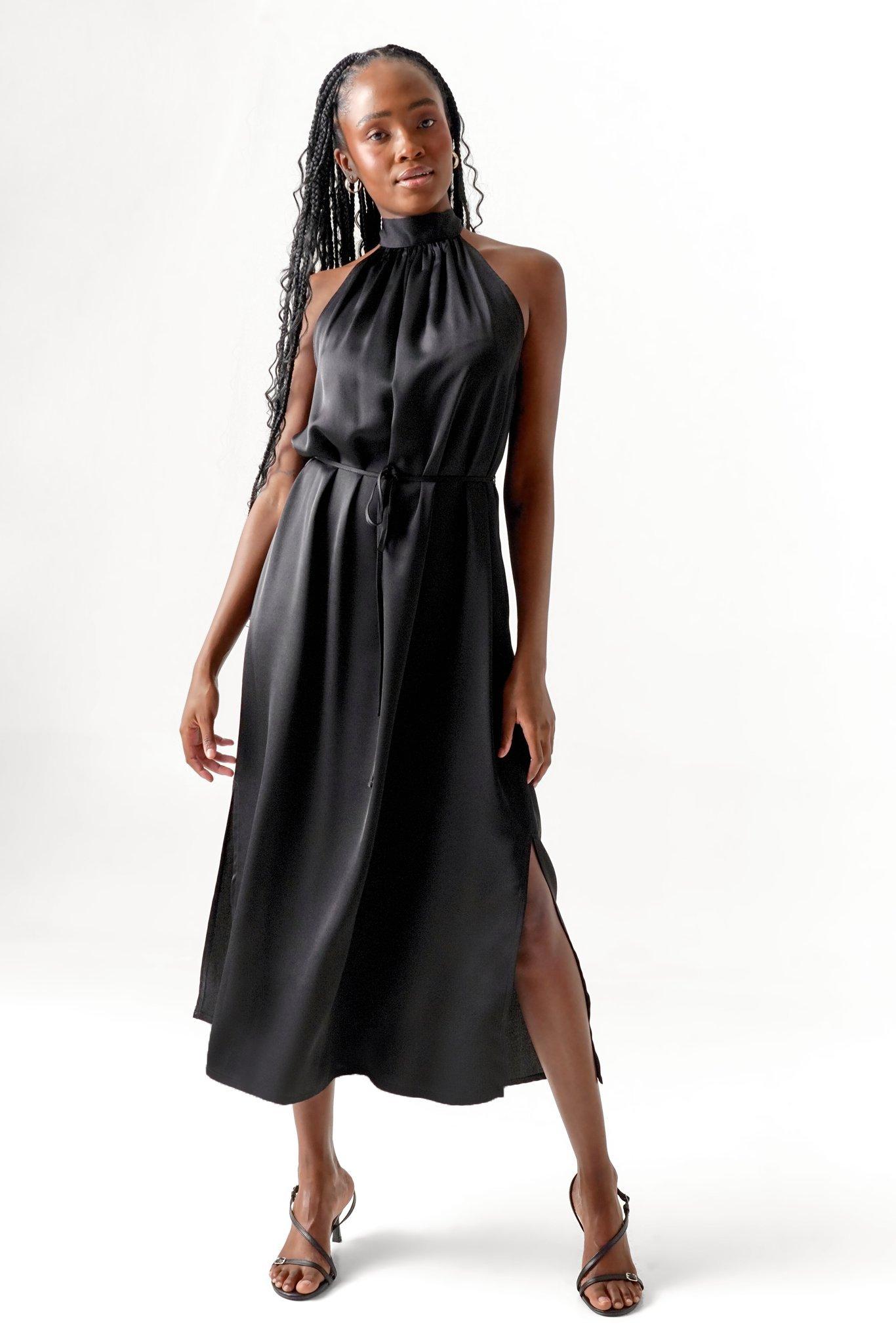 Silk trapeze hot sale dress