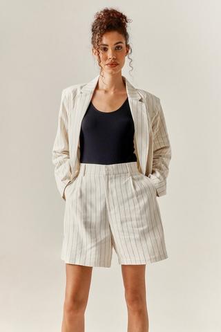 Stripe Bermuda Shorts