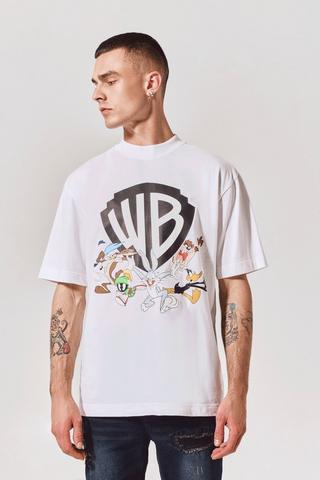 Shop Oversized Warner Bros Logo License T-shirt online