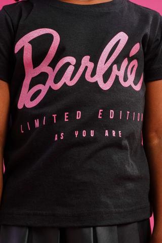 Barbie Logo Kids Short Sleeve T-Shirt (Dark Pink, S-XXL)