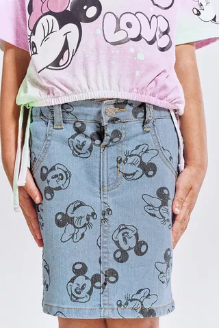 Minnie Mouse Denim Skirt