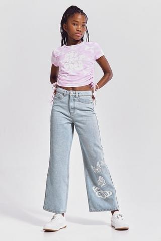 Butterfly Wide Leg Denim